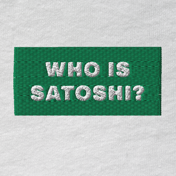 Unisex Hooded Long Sleeve Tee - WHITE - WHO IS SATOSHI (green)