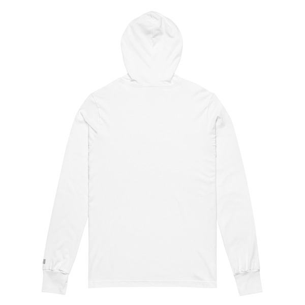 Unisex Hooded Long Sleeve Tee - WHITE - LFG (blue)