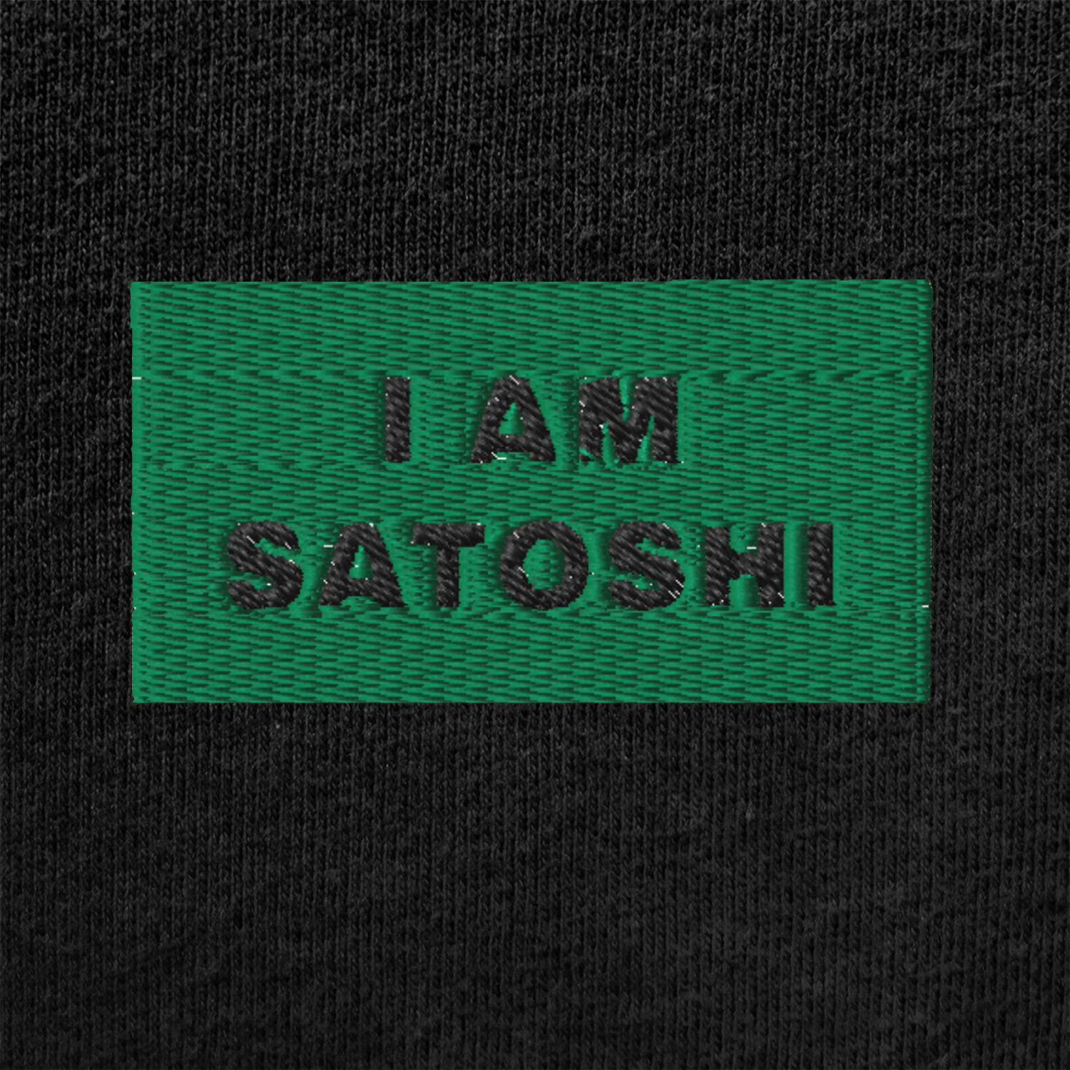 Unisex Muscle Shirt - BLACK - I AM SATOSHI (green)