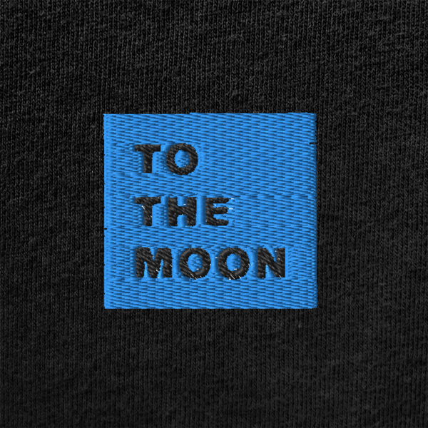 Unisex Muscle Shirt - BLACK - TO THE MOON (blue)