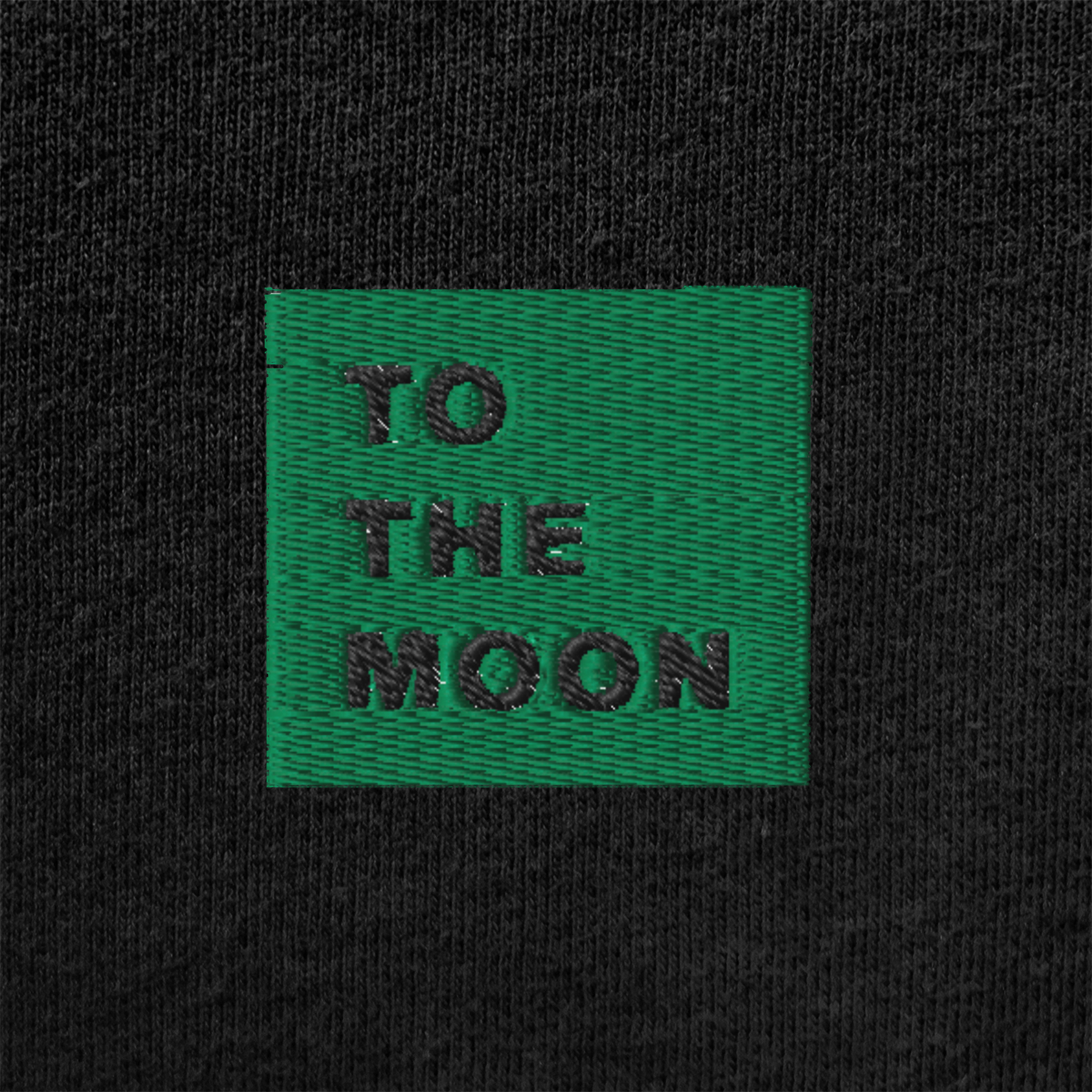 Unisex Muscle Shirt - BLACK - TO THE MOON (green)