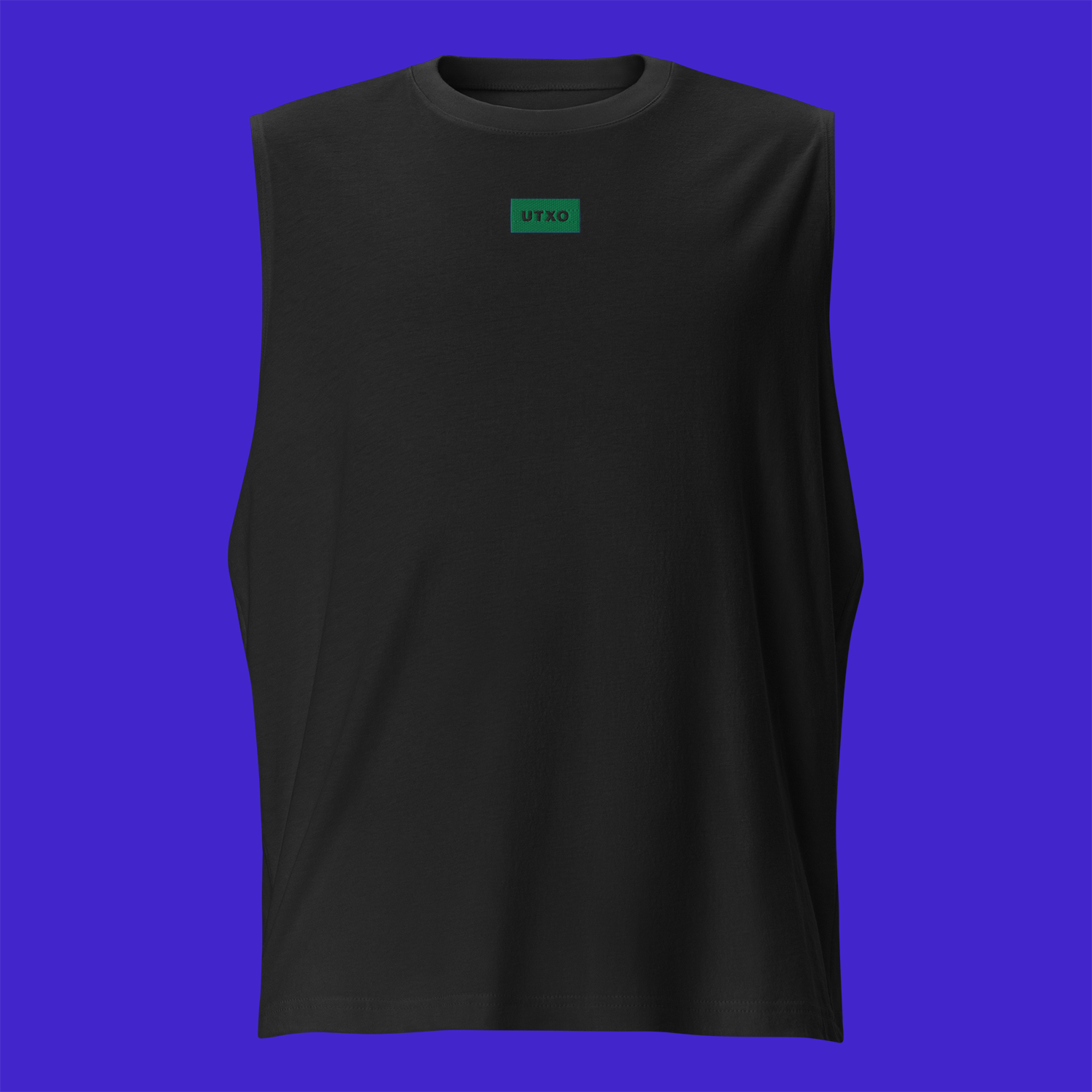 Unisex Muscle Shirt - BLACK - UTXO (green)