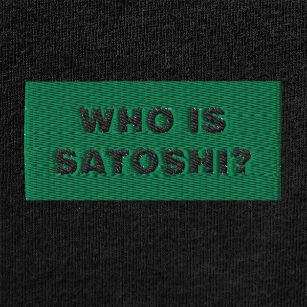 Unisex Muscle Shirt - BLACK - WHO IS SATOSHI (green)