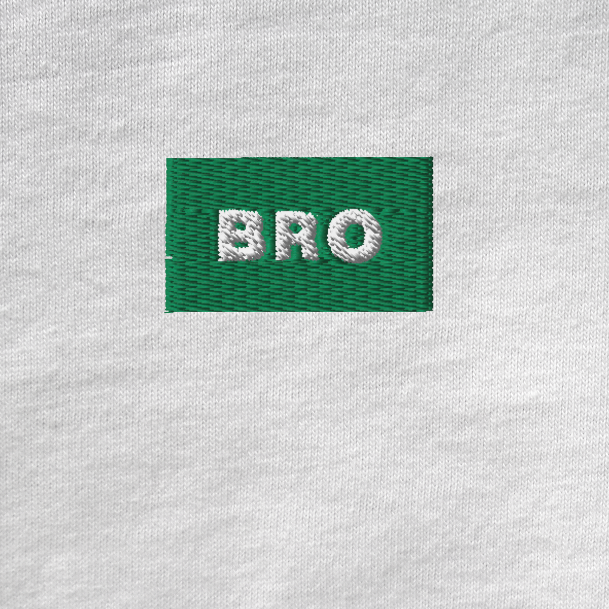 Unisex Muscle Shirt - WHITE - BRO (green)