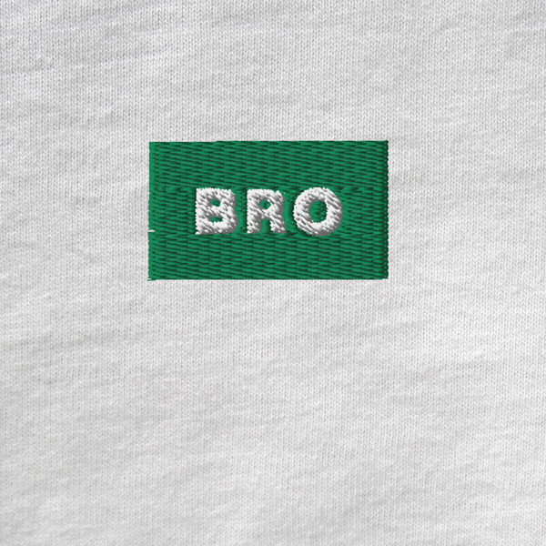 Unisex Muscle Shirt - WHITE - BRO (green)