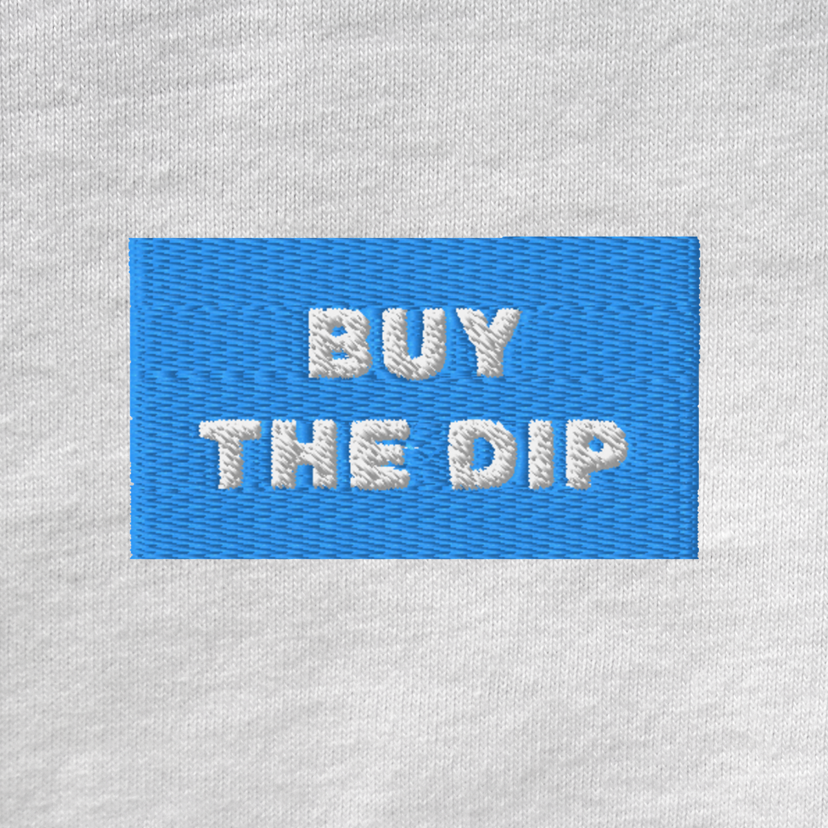 Unisex Muscle Shirt - WHITE - BUY THE DIP (blue)