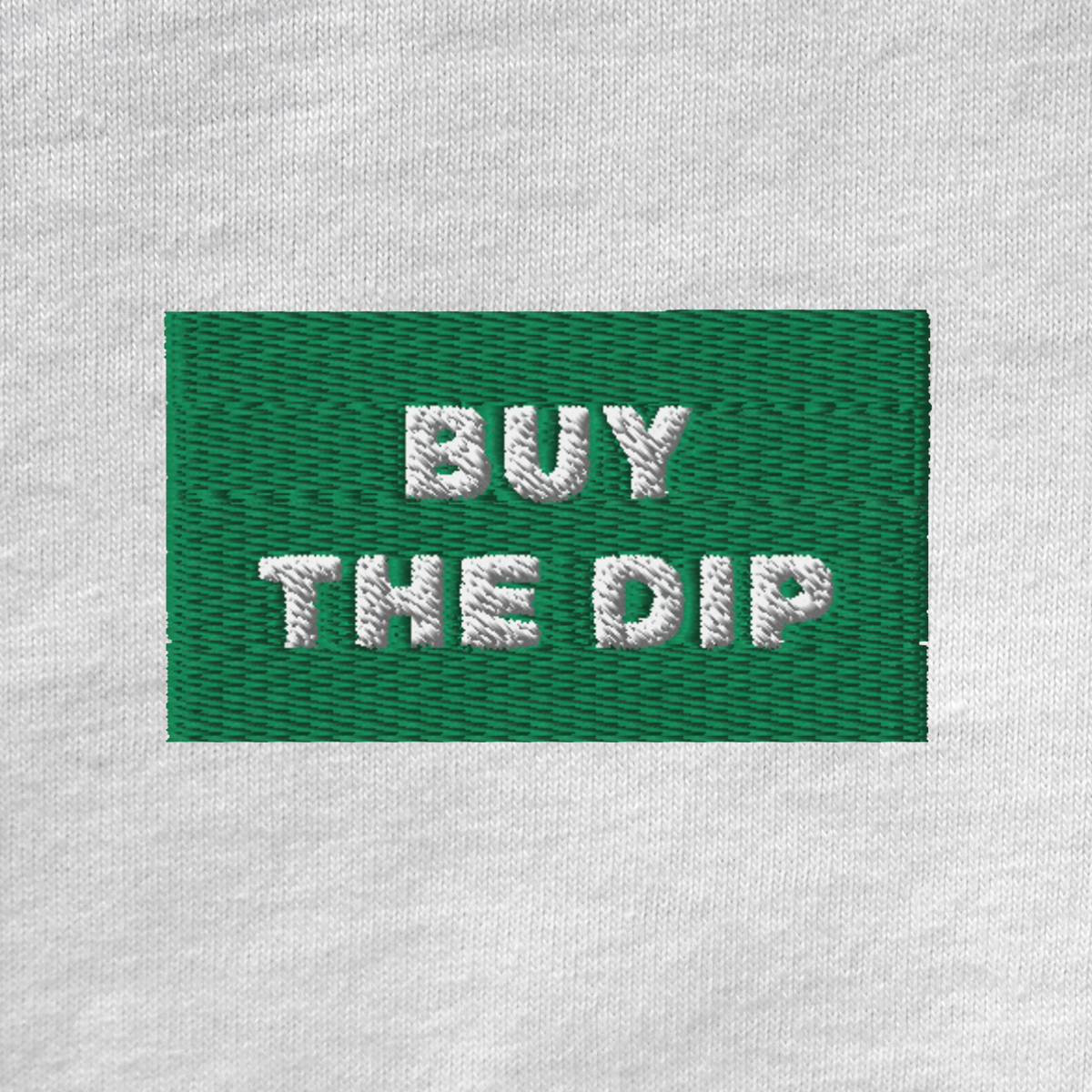 Unisex Muscle Shirt - WHITE - BUY THE DIP (green)