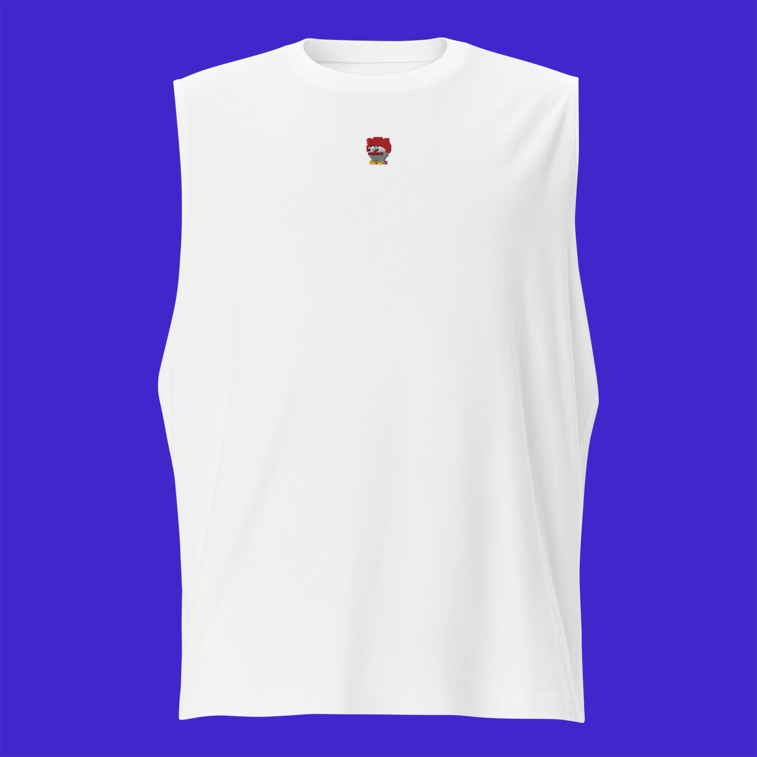 Unisex Muscle Shirt - WHITE - Clownpepe