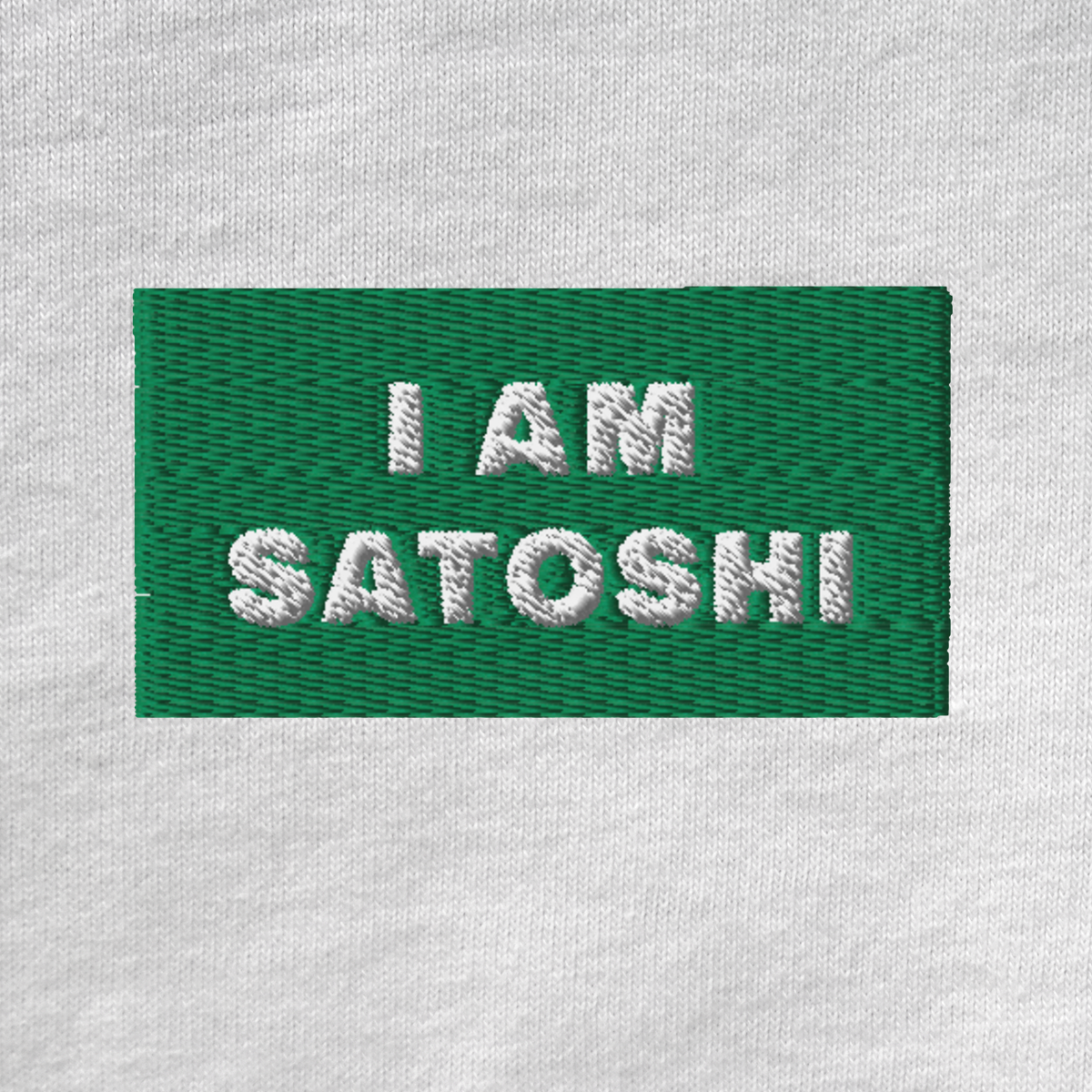 Unisex Muscle Shirt - WHITE - I AM SATOSHI (green)