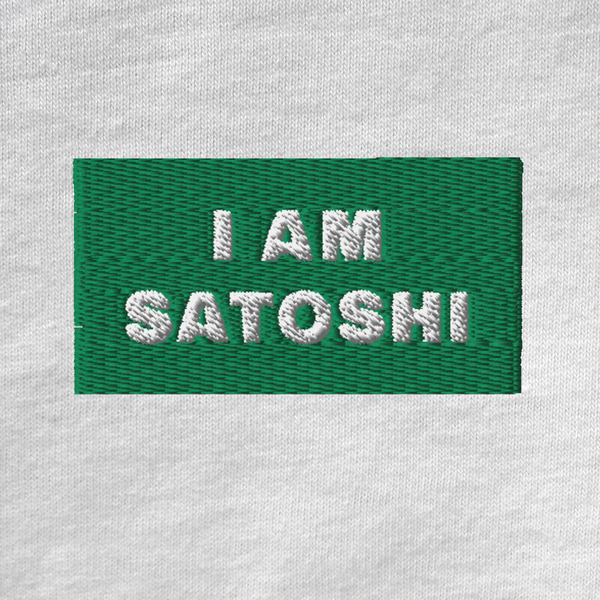 Unisex Muscle Shirt - WHITE - I AM SATOSHI (green)