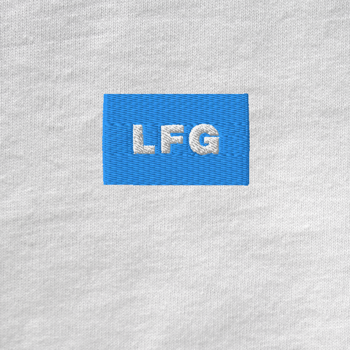 Unisex Muscle Shirt - WHITE - LFG (blue)