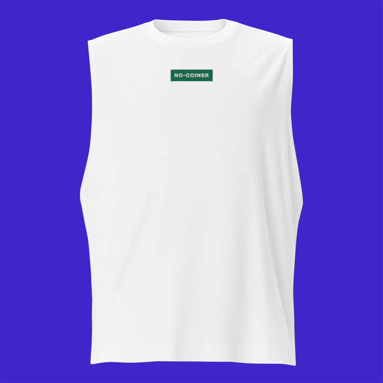 Unisex Muscle Shirt - WHITE - NO-COINER (green)