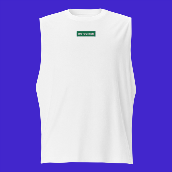 Unisex Muscle Shirt - WHITE - NO-COINER (green)