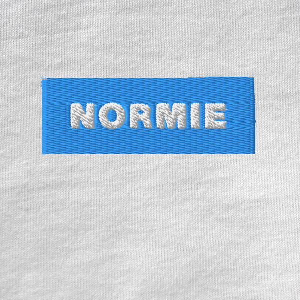 Unisex Muscle Shirt - WHITE - NORMIE (blue)