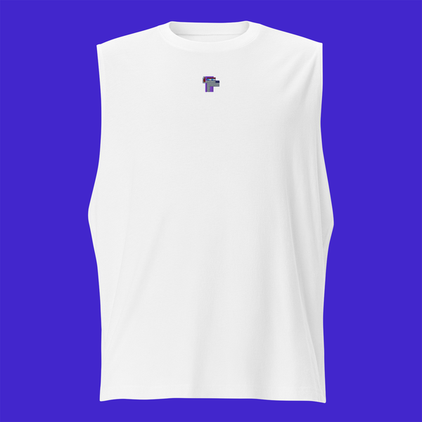 Unisex Muscle Shirt - WHITE - NodeDog