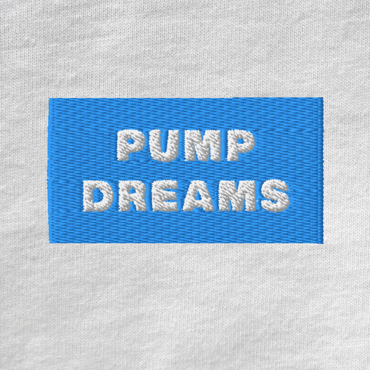 Unisex Muscle Shirt - WHITE - PUMP DREAMS (blue)