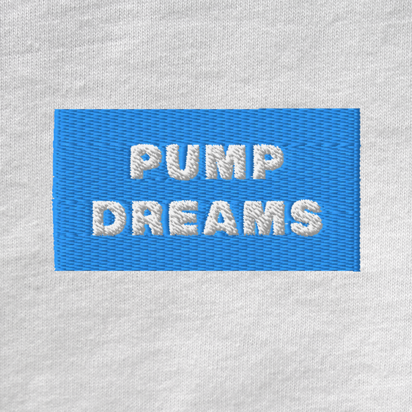 Unisex Muscle Shirt - WHITE - PUMP DREAMS (blue)