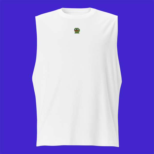 Unisex Muscle Shirt - WHITE - Pepe