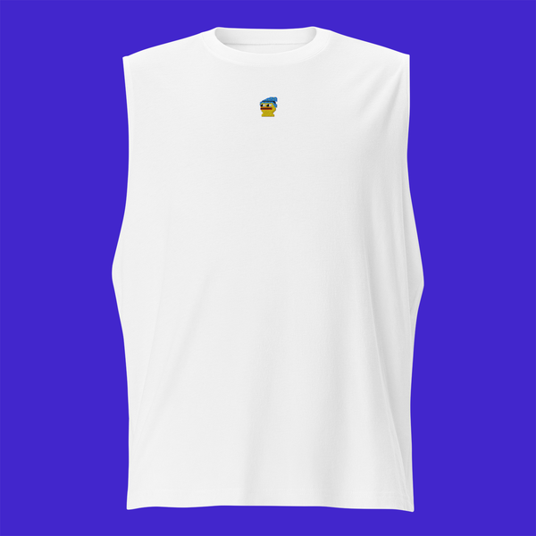 Unisex Muscle Shirt - WHITE - Pepewizard