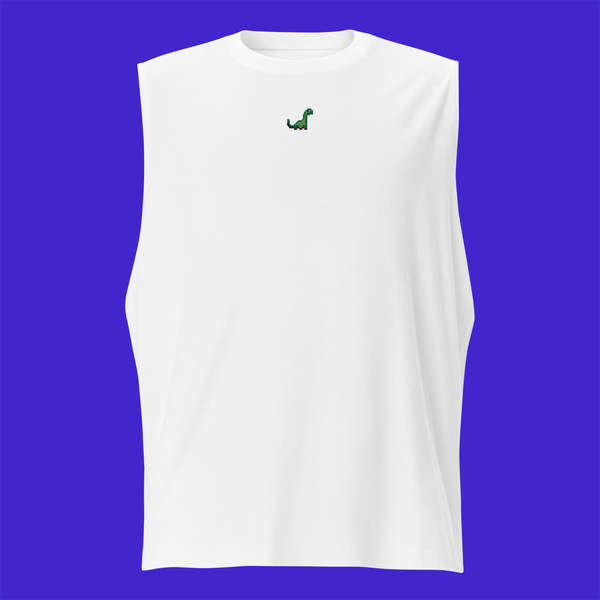 Unisex Muscle Shirt - WHITE - RexRally
