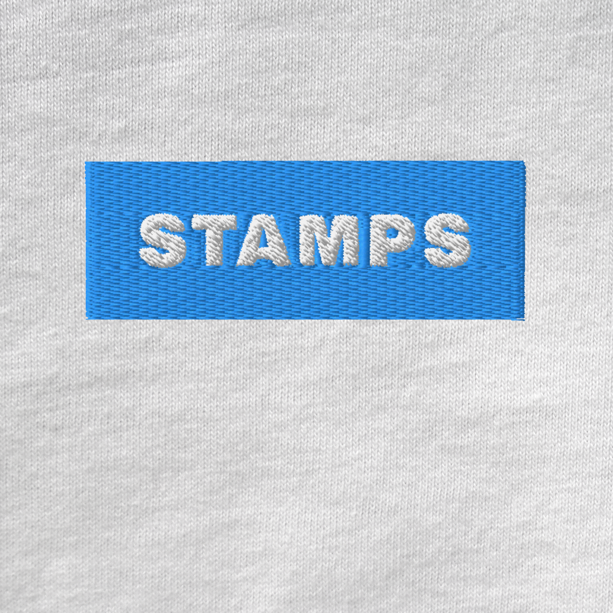 Unisex Muscle Shirt - WHITE - STAMPS (blue)