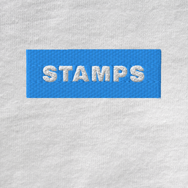 Unisex Muscle Shirt - WHITE - STAMPS (blue)