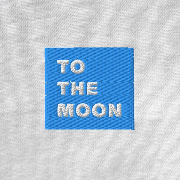 Unisex Muscle Shirt - WHITE - TO THE MOON (blue)