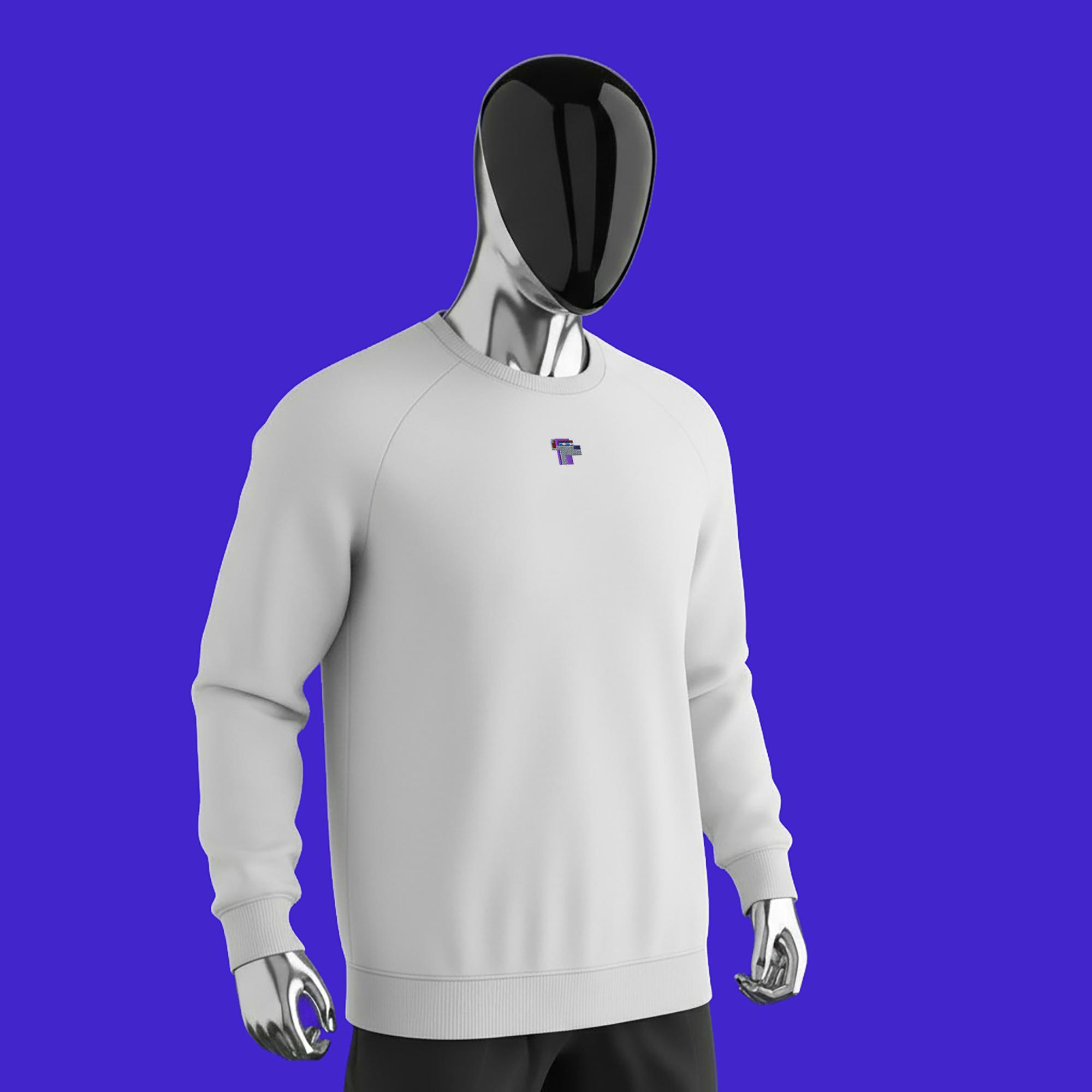 Unisex Organic Raglan Sweatshirt - WHITE - NodeDog