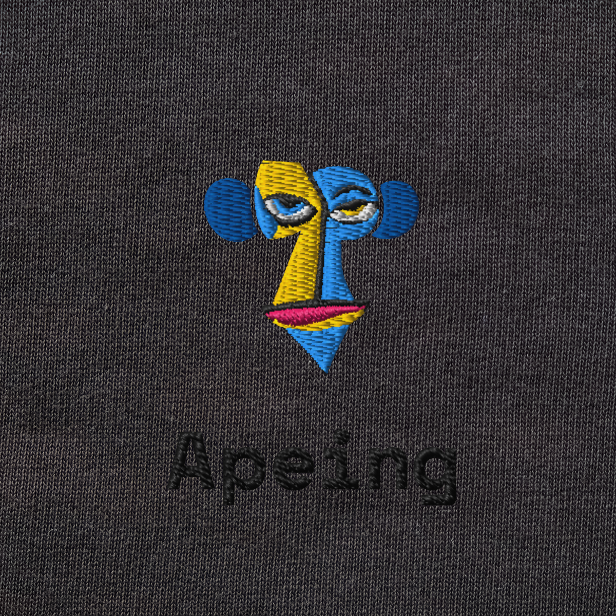 Unisex Organic Sweatshirt - BLACK - Apeing