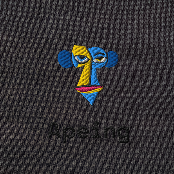 Unisex Organic Sweatshirt - BLACK - Apeing