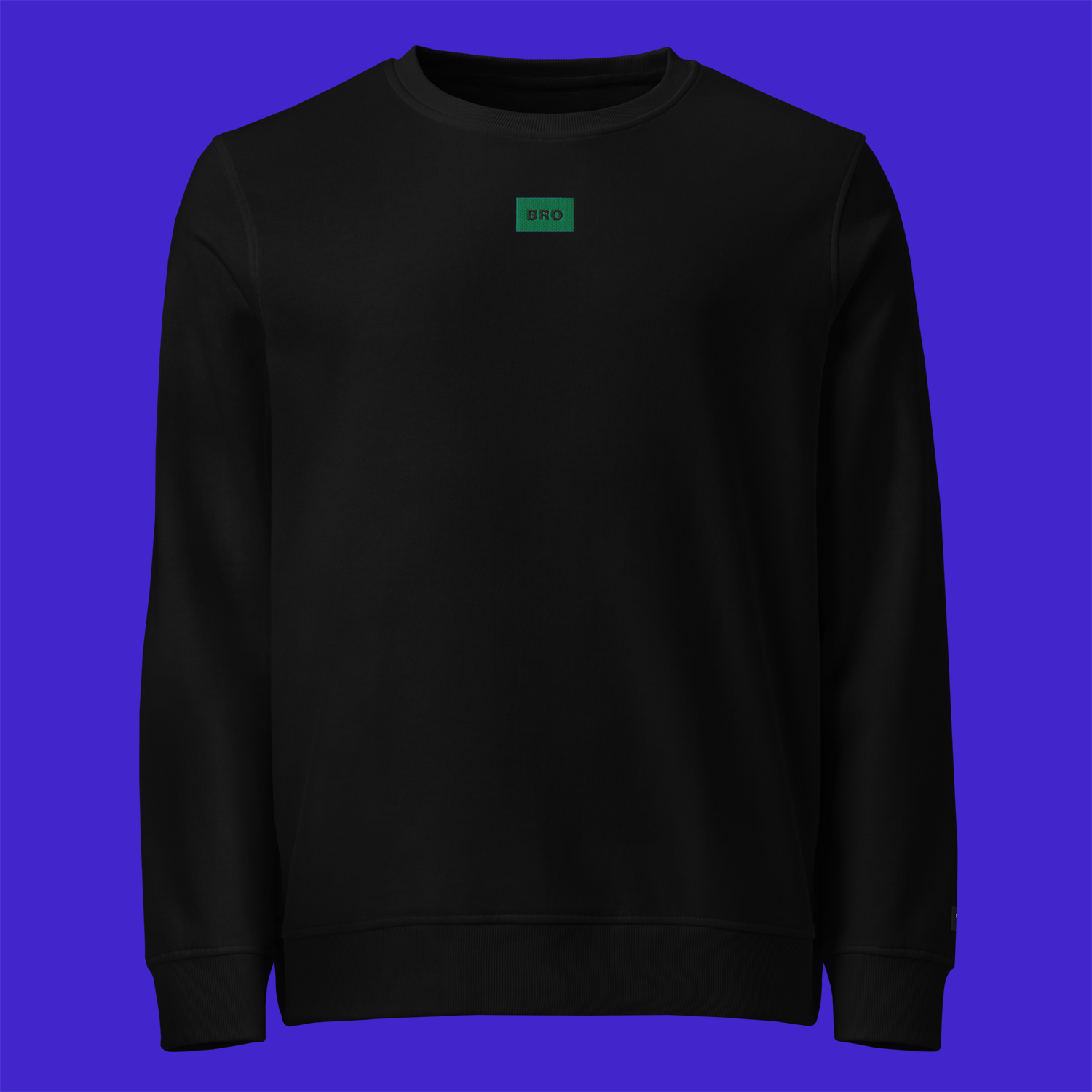 Unisex Organic Sweatshirt - BLACK - BRO (green)