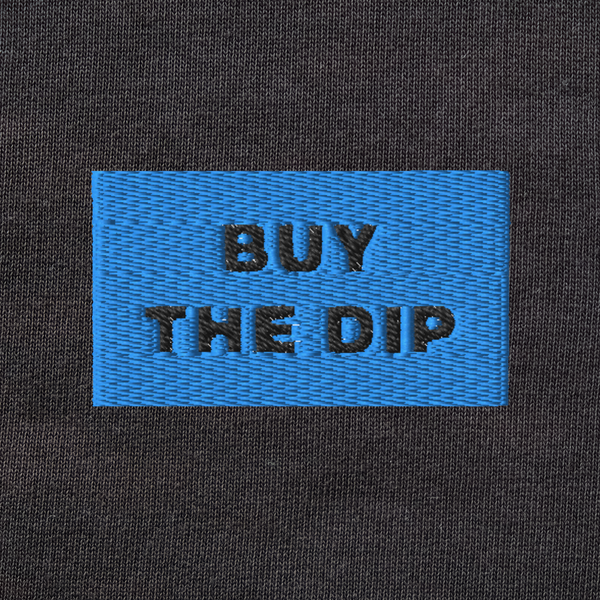 Unisex Organic Sweatshirt - BLACK - BUY THE DIP (blue)