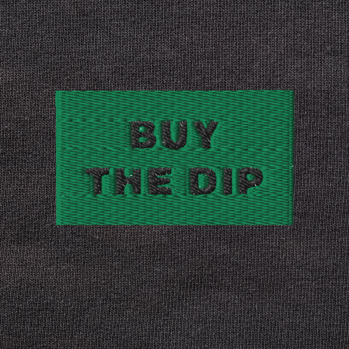 Unisex Organic Sweatshirt - BLACK - BUY THE DIP (green)