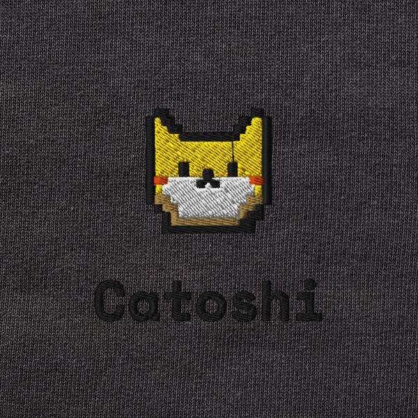 Unisex Organic Sweatshirt - BLACK - Catoshi