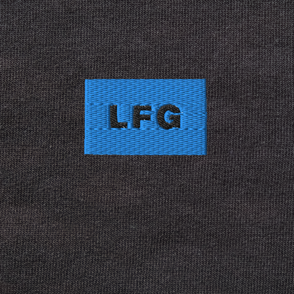 Unisex Organic Sweatshirt - BLACK - LFG (blue)