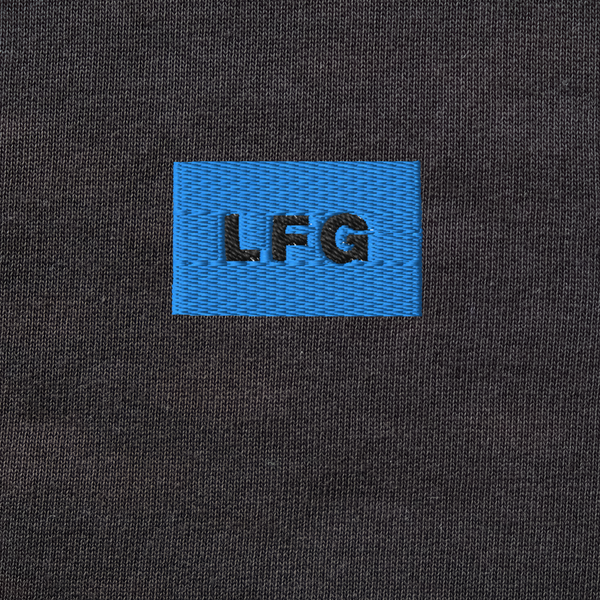 Unisex Organic Sweatshirt - BLACK - LFG (blue)