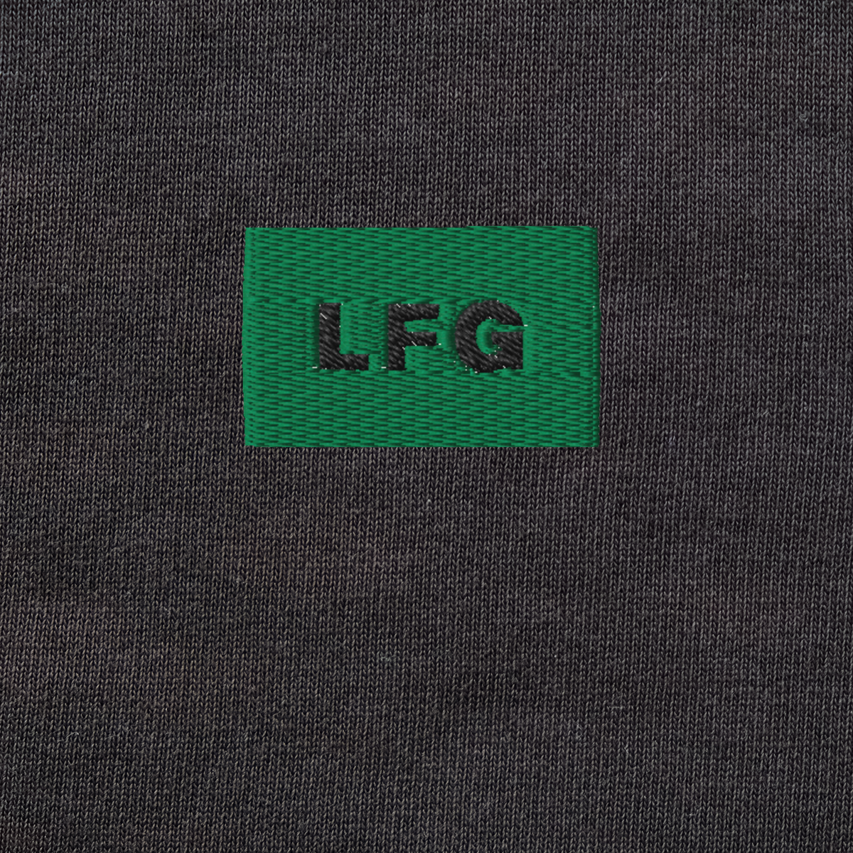 Unisex Organic Sweatshirt - BLACK - LFG (green)