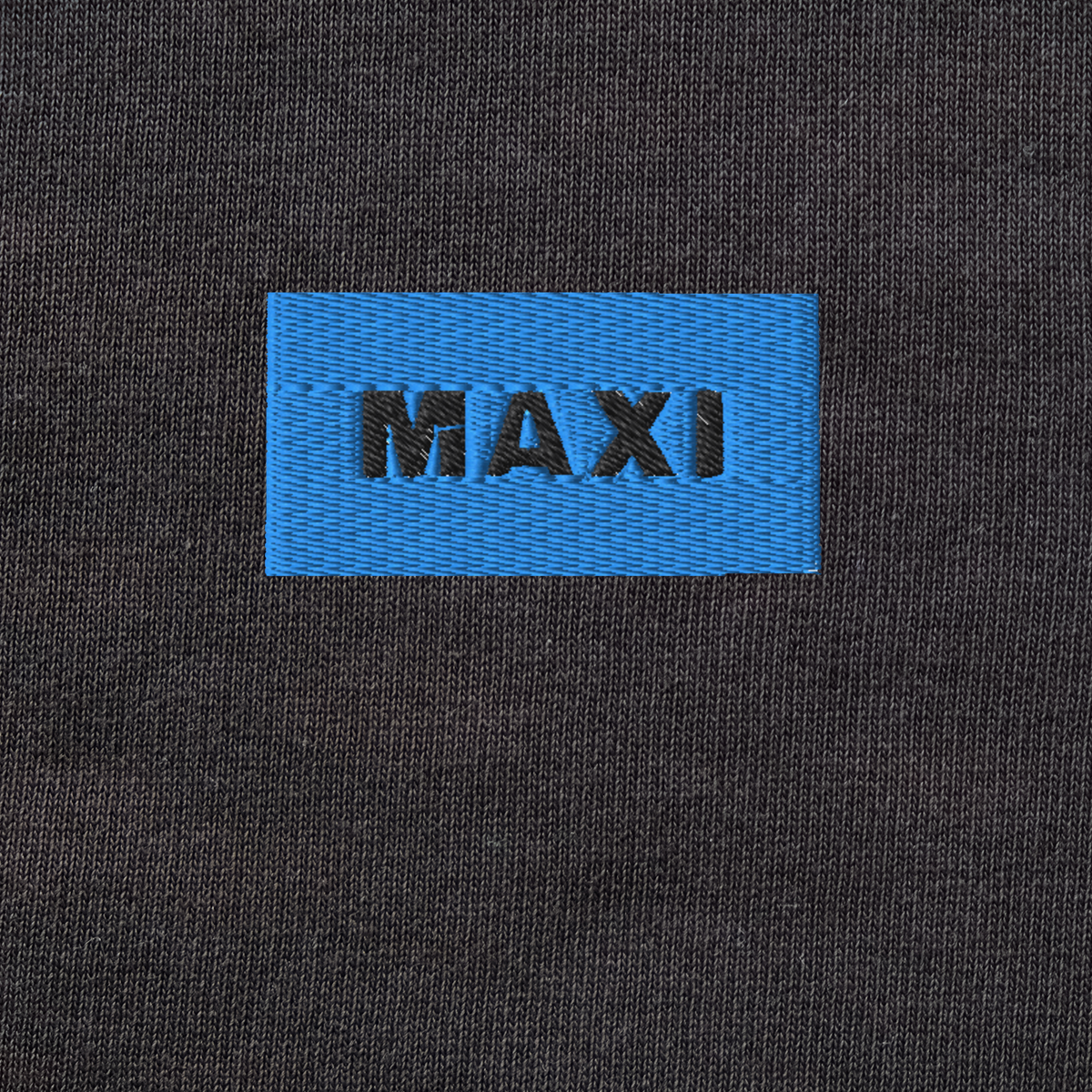 Unisex Organic Sweatshirt - BLACK - MAXI (blue)