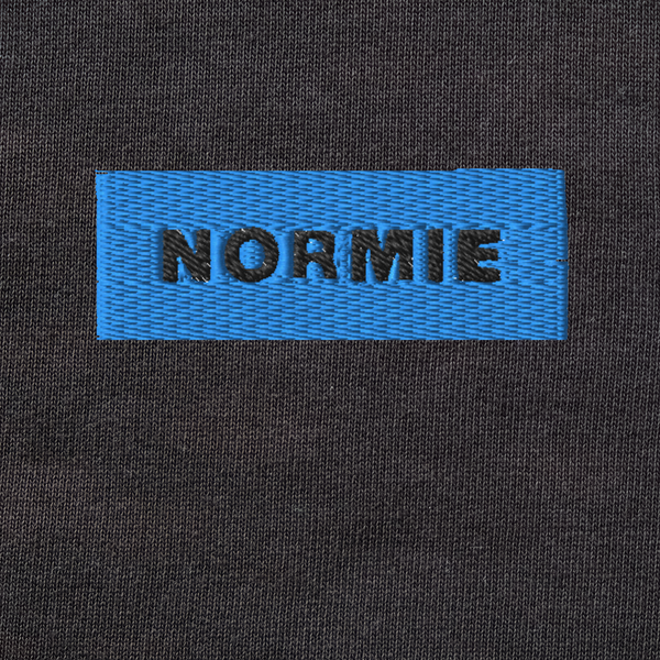 Unisex Organic Sweatshirt - BLACK - NORMIE (blue)