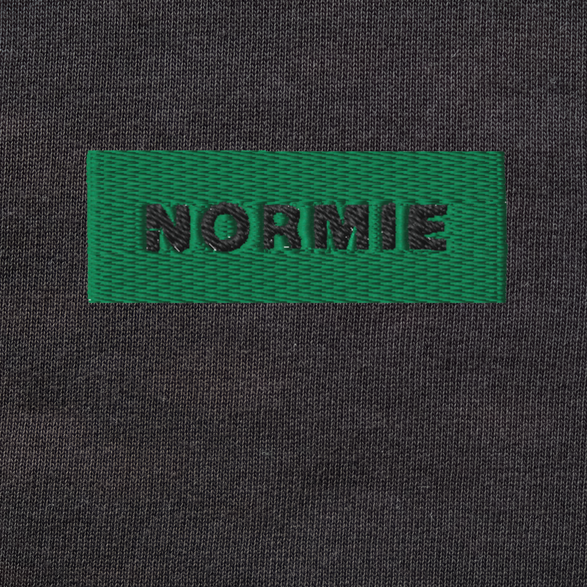 Unisex Organic Sweatshirt - BLACK - NORMIE (green)