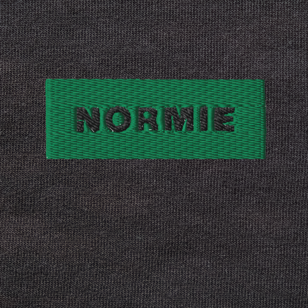 Unisex Organic Sweatshirt - BLACK - NORMIE (green)
