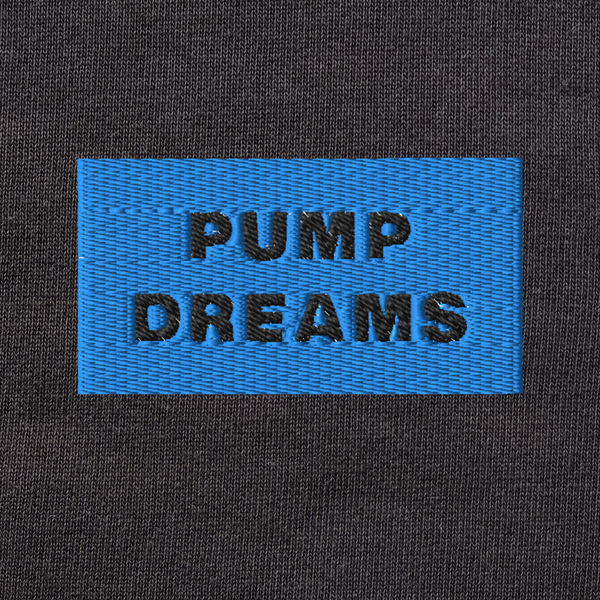 Unisex Organic Sweatshirt - BLACK - PUMP DREAMS (blue)