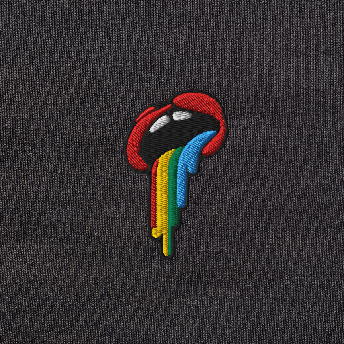 Unisex Organic Sweatshirt - BLACK - Rainbow