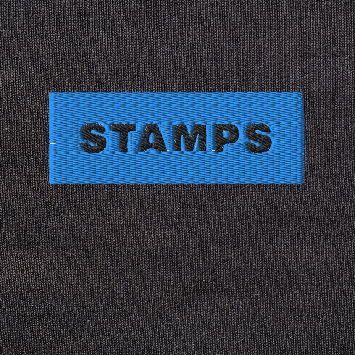 Unisex Organic Sweatshirt - BLACK - STAMPS (blue)