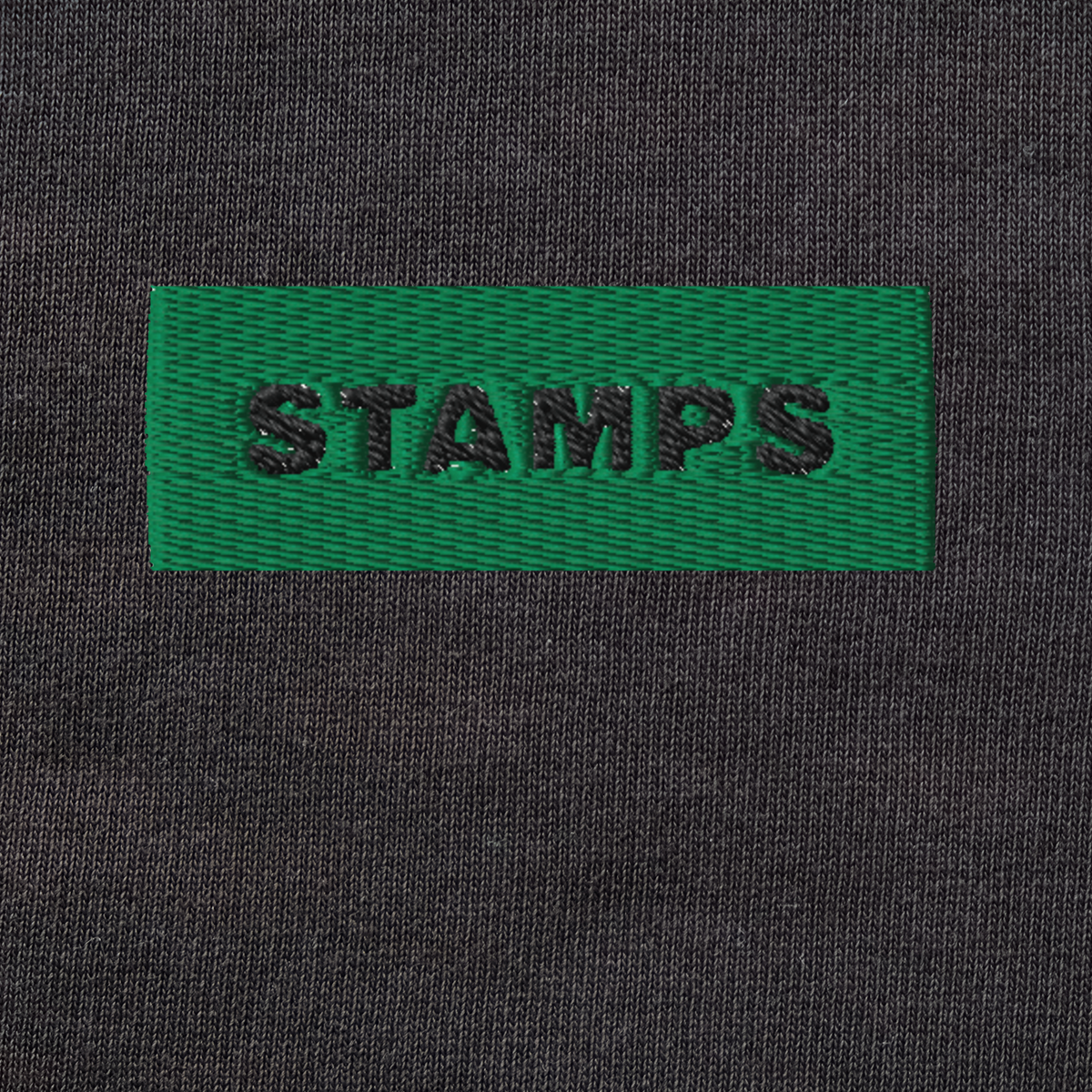 Unisex Organic Sweatshirt - BLACK - STAMPS (green)