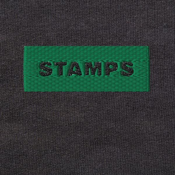 Unisex Organic Sweatshirt - BLACK - STAMPS (green)