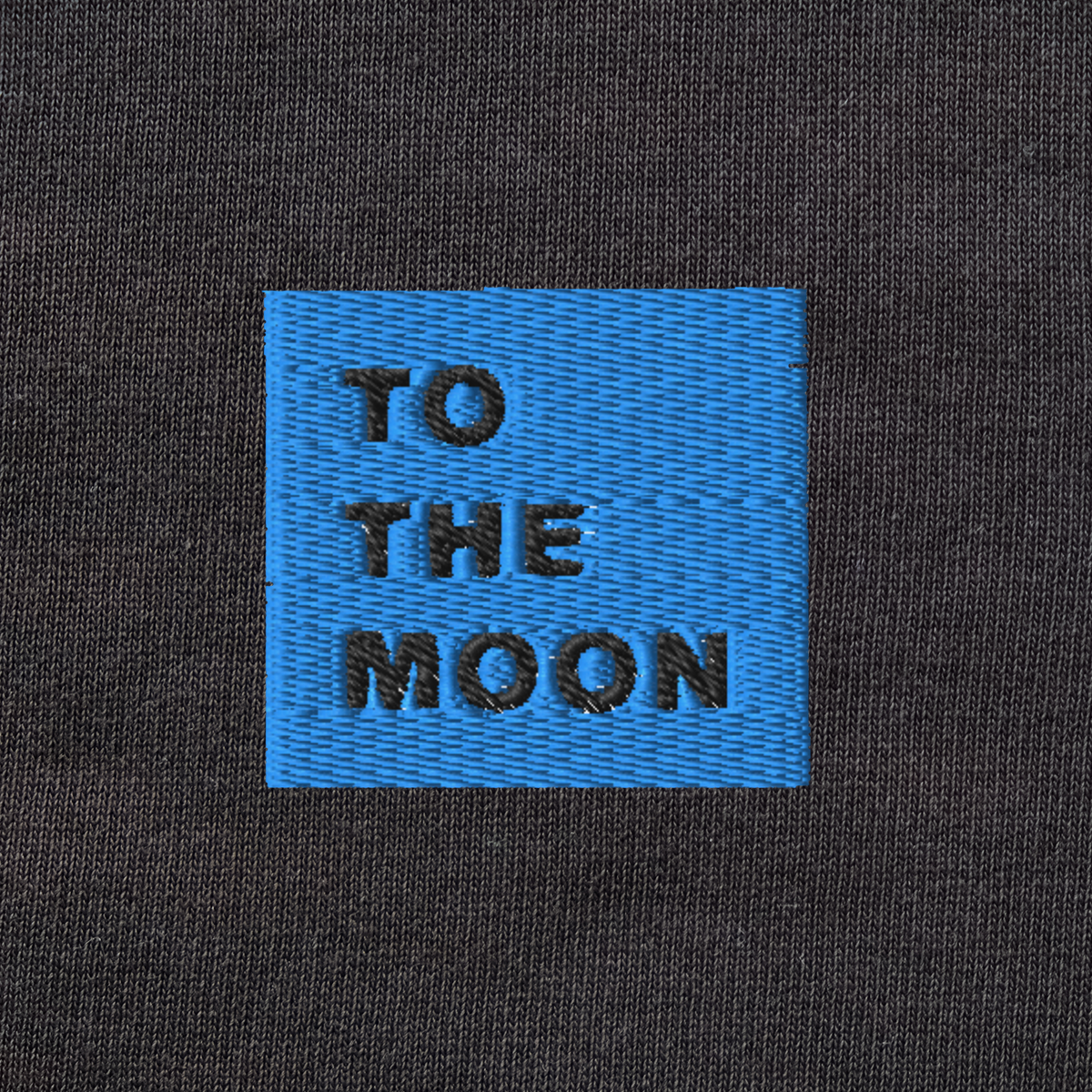Unisex Organic Sweatshirt - BLACK - TO THE MOON (blue)