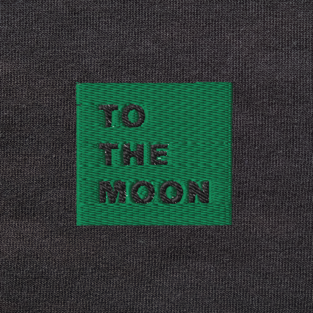 Unisex Organic Sweatshirt - BLACK - TO THE MOON (green)
