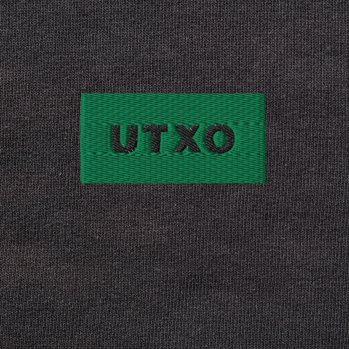 Unisex Organic Sweatshirt - BLACK - UTXO (green)