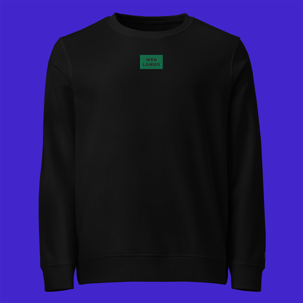 Unisex Organic Sweatshirt - BLACK - WEN LAMBO (green)
